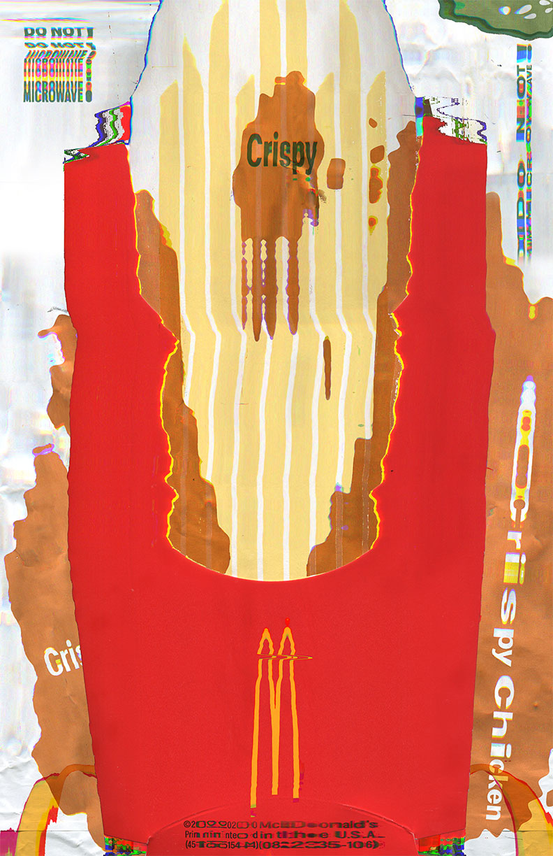 Distorted poster of McDonald's packaging